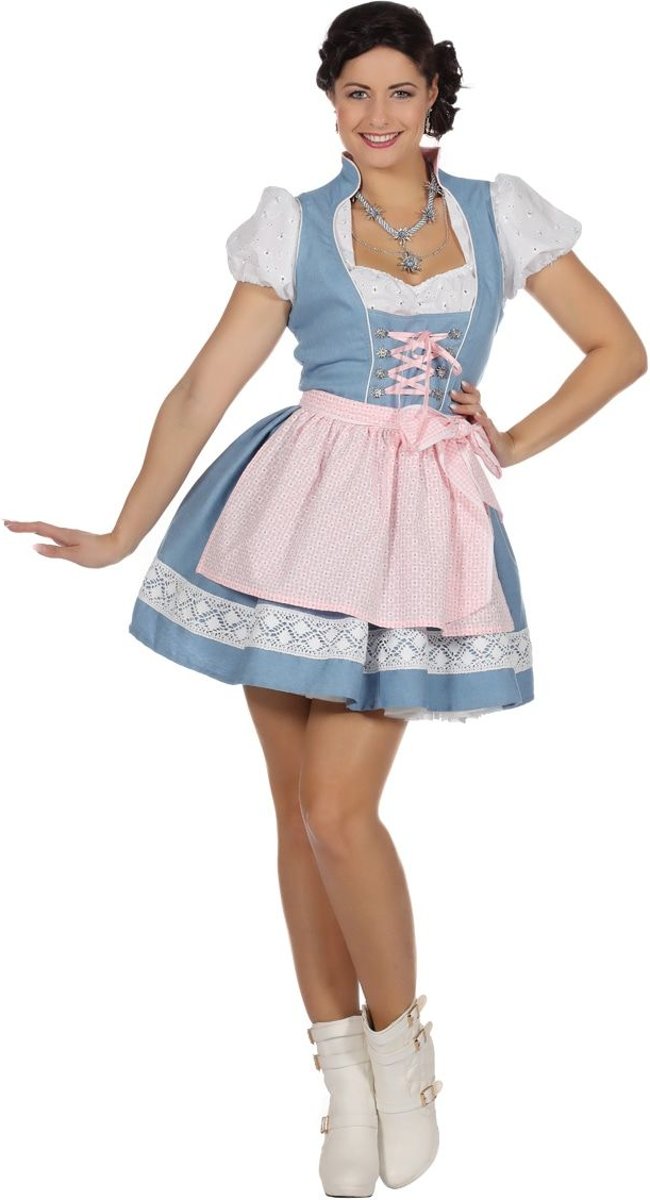 Boeren Tirol & Oktoberfest Kostuum | Dirndl Johanna Jeans | Vrouw | Maat 38 | Bierfeest | Verkleedkleding